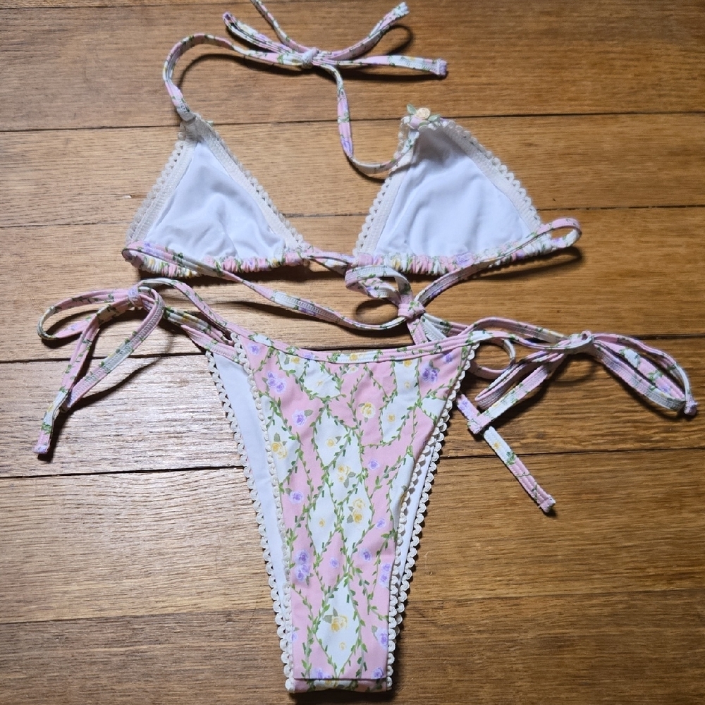 Floral Pink Bikini Set - Picture 3 of 3